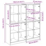 Casa si Gradina - Mobilier - Comode si corpuri - Comode - Bufet 2 pcs Stejar Negru 136 x 37 x 142 cm Lemn compozit - Infinity.ro