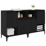 Casa si Gradina - Mobilier - Comode si corpuri - Comode - Bufeturi 2 pcs Stejar Negru 60 x 35 x 70 cm Lemn compozit - Infinity.ro