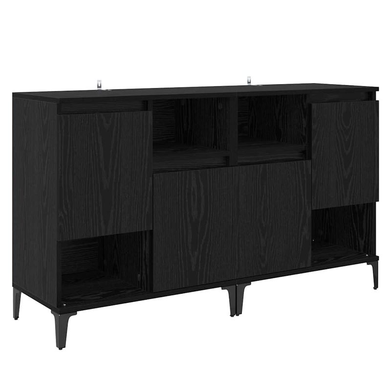 Casa si Gradina - Mobilier - Comode si corpuri - Comode - Bufeturi 2 pcs Stejar Negru 60 x 35 x 70 cm Lemn compozit - Infinity.ro