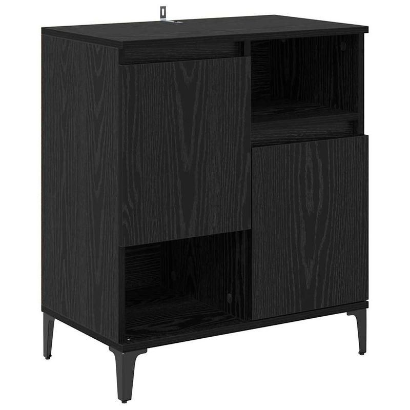 Casa si Gradina - Mobilier - Comode si corpuri - Comode - Bufeturi 2 pcs Stejar Negru 60 x 35 x 70 cm Lemn compozit - Infinity.ro