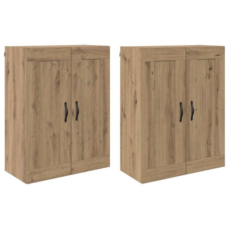 Casa si Gradina - Mobilier - Comode si corpuri - Comode - Usi pentru dulapuri montate pe perete 2 pcs Stejar Artizanal - Infinity.ro