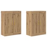 Casa si Gradina - Mobilier - Comode si corpuri - Comode - Usi pentru dulapuri montate pe perete 2 pcs Stejar Artizanal - Infinity.ro