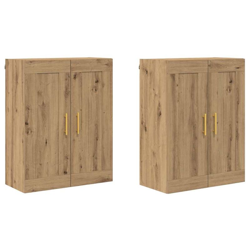 Casa si Gradina - Mobilier - Comode si corpuri - Comode - Usi pentru dulapuri montate pe perete 2 pcs Stejar Artizanal - Infinity.ro