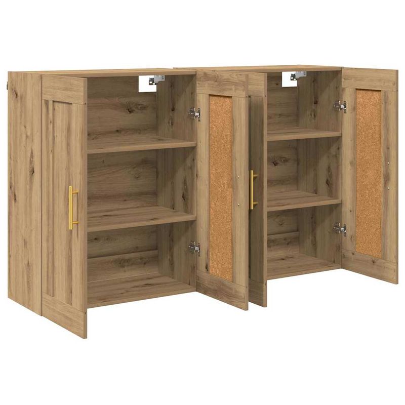 Casa si Gradina - Mobilier - Comode si corpuri - Comode - Usi pentru dulapuri montate pe perete 2 pcs Stejar Artizanal - Infinity.ro