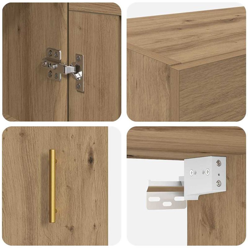 Casa si Gradina - Mobilier - Comode si corpuri - Comode - Usi pentru dulapuri montate pe perete 2 pcs Stejar Artizanal - Infinity.ro