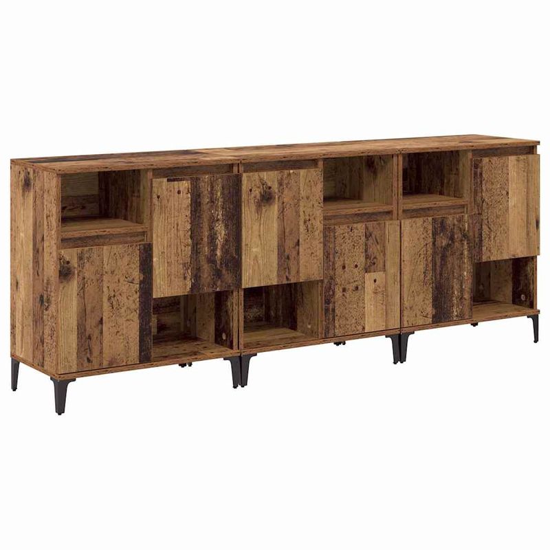 Casa si Gradina - Mobilier - Comode si corpuri - Comode - Bufeturi 3 pcs Lemn Vechi 60 x 35 x 70 cm Lemn compozit - Infinity.ro
