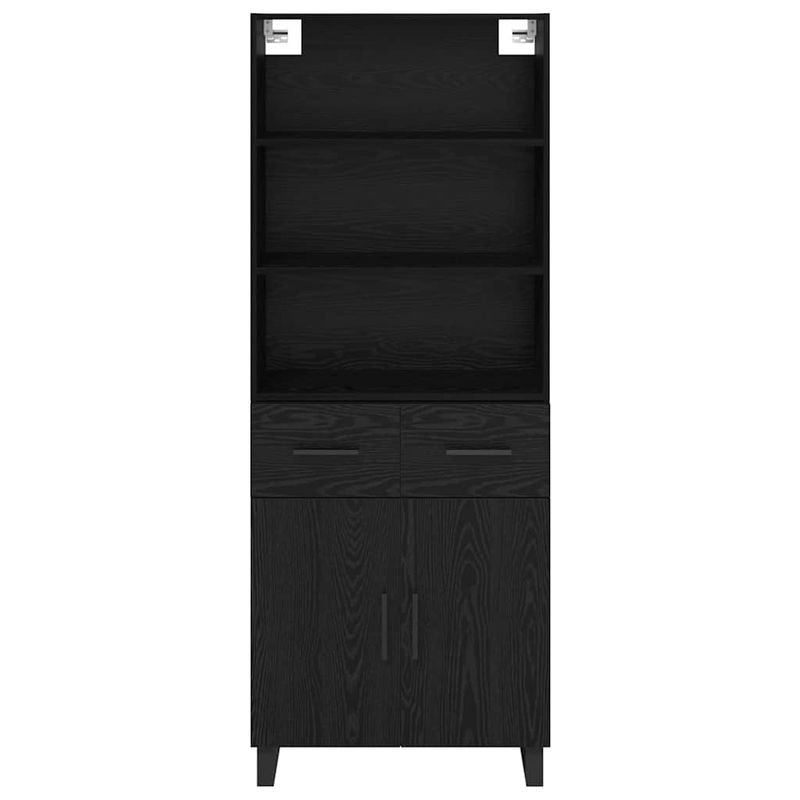 Casa si Gradina - Mobilier - Comode si corpuri - Comode - Bufet Pe perete cu sertar 2 pcs Stejar Negru Lemn compozit - Infinity.ro