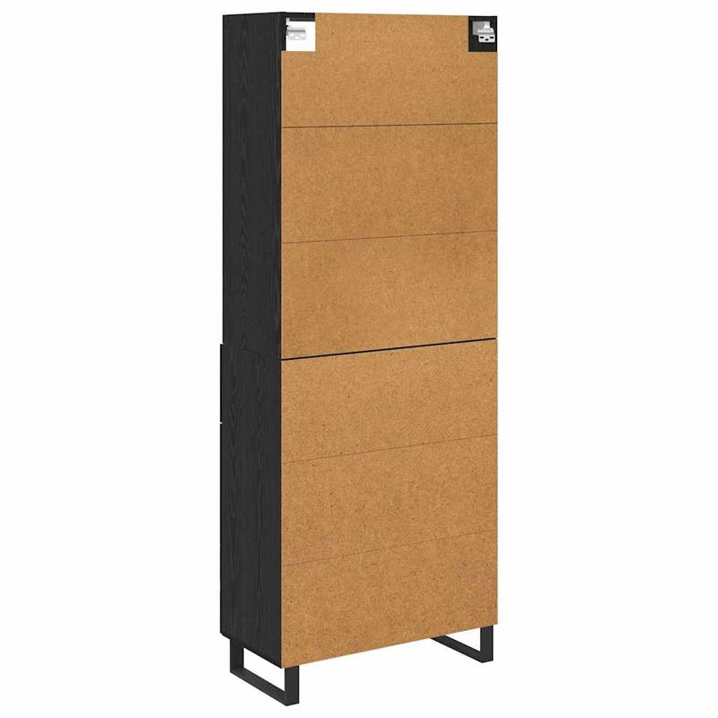 Casa si Gradina - Mobilier - Comode si corpuri - Comode - Bufet Pe perete cu sertar 2 pcs Stejar Negru Lemn compozit - Infinity.ro