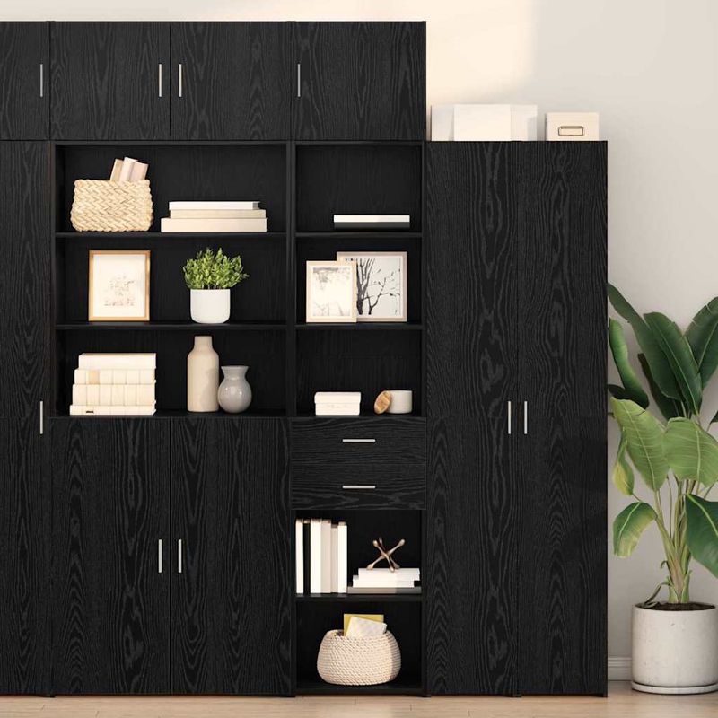 Casa si Gradina - Mobilier - Comode si corpuri - Comode - Bufet cu sertar Stejar Negru 45 x 42,5 x 185 cm Lemn compozit - Infinity.ro