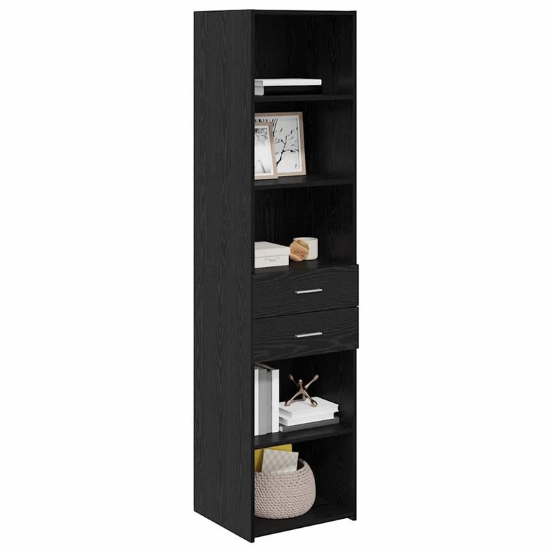 Casa si Gradina - Mobilier - Comode si corpuri - Comode - Bufet cu sertar Stejar Negru 45 x 42,5 x 185 cm Lemn compozit - Infinity.ro