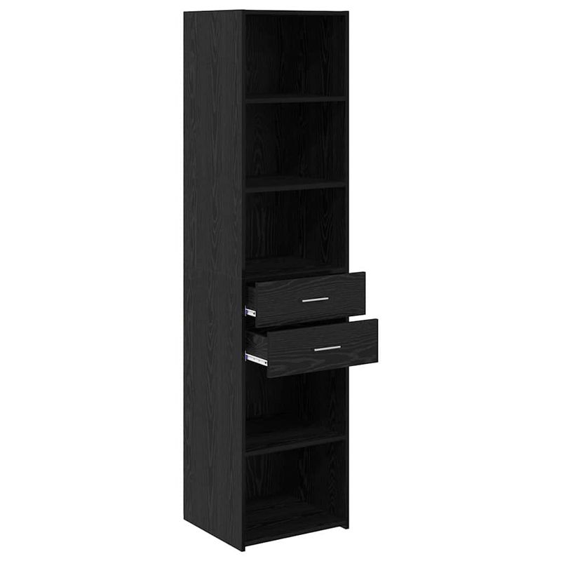 Casa si Gradina - Mobilier - Comode si corpuri - Comode - Bufet cu sertar Stejar Negru 45 x 42,5 x 185 cm Lemn compozit - Infinity.ro