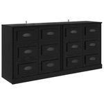 Casa si Gradina - Mobilier - Comode si corpuri - Comode - Bufeturi 2 pcs Stejar Negru 70 x 35,5 x 67,5 cm Lemn compozit - Infinity.ro