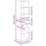 Casa si Gradina - Mobilier - Comode si corpuri - Comode - Bufet cu sertar Lemn Vechi 45 x 42,5 x 185 cm Lemn compozit - Infinity.ro