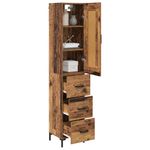 Casa si Gradina - Mobilier - Comode si corpuri - Comode - Bufet cu sertar Lemn Vechi 34,5 x 34 x 180 cm Lemn compozit - Infinity.ro