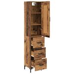 Casa si Gradina - Mobilier - Comode si corpuri - Comode - Bufet cu sertar Lemn Vechi 34,5 x 34 x 180 cm Lemn compozit - Infinity.ro
