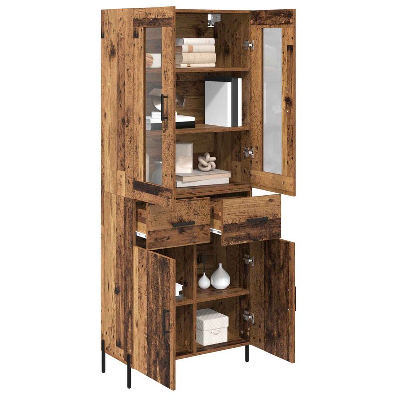 Casa si Gradina - Mobilier - Comode si corpuri - Corpuri bucatarie - Bufet Pe perete Lemn Vechi 69,5 x 34 x 180 cm Lemn compozit - Infinity.ro