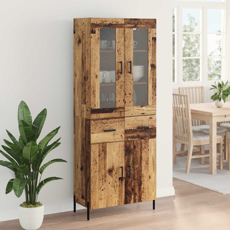 Casa si Gradina - Mobilier - Comode si corpuri - Corpuri bucatarie - Bufet Pe perete Lemn Vechi 69,5 x 34 x 180 cm Lemn compozit - Infinity.ro