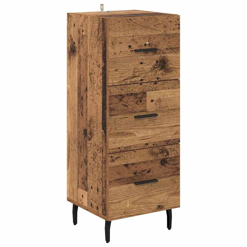 Casa si Gradina - Mobilier - Comode si corpuri - Corpuri bucatarie - Bufet cu sertar Lemn Vechi 34,5 x 34 x 180 cm Lemn compozit - Infinity.ro