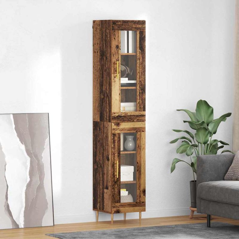 Casa si Gradina - Mobilier - Comode si corpuri - Corpuri bucatarie - Bufet Lemn Vechi 34,5 x 34 x 180 cm Lemn compozit - Infinity.ro