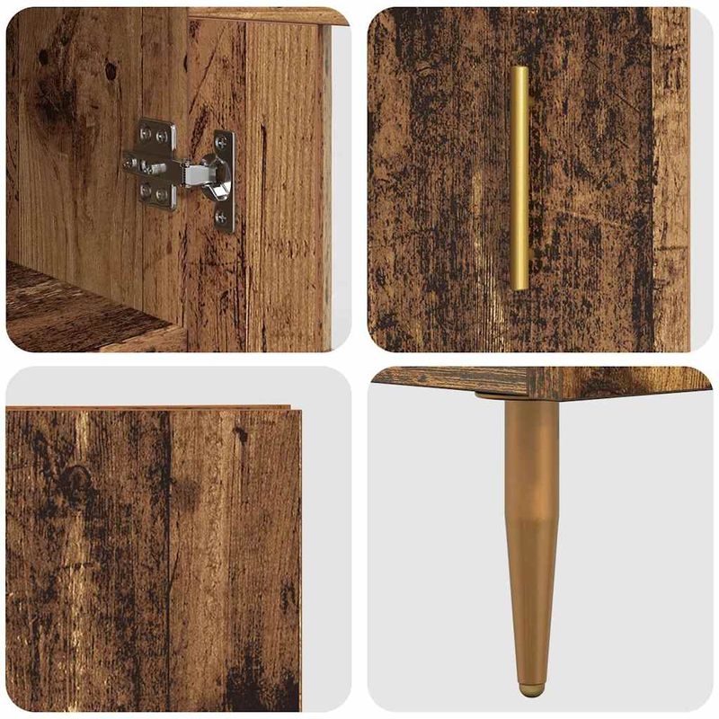 Casa si Gradina - Mobilier - Comode si corpuri - Corpuri bucatarie - Bufet Lemn Vechi 34,5 x 34 x 180 cm Lemn compozit - Infinity.ro