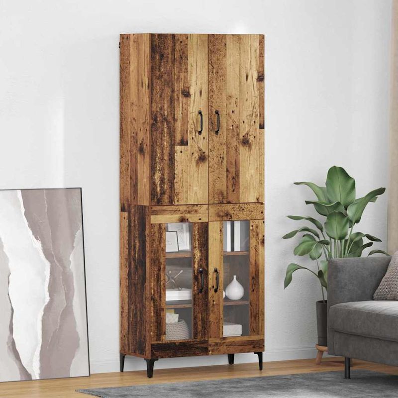 Casa si Gradina - Mobilier - Comode si corpuri - Corpuri bucatarie - Bufet Pe perete Lemn Vechi 69,5 x 34 x 180 cm Lemn compozit - Infinity.ro