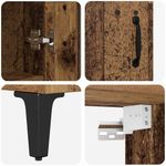 Casa si Gradina - Mobilier - Comode si corpuri - Corpuri bucatarie - Bufet Pe perete Lemn Vechi 69,5 x 34 x 180 cm Lemn compozit - Infinity.ro