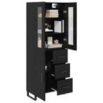 Casa si Gradina - Mobilier - Comode si corpuri - Comode - Bufet Pe perete Stejar Negru 69,5 x 34 x 180 cm Lemn compozit - Infinity.ro