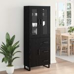 Casa si Gradina - Mobilier - Comode si corpuri - Comode - Bufet Pe perete Stejar Negru 69,5 x 34 x 180 cm Lemn compozit - Infinity.ro