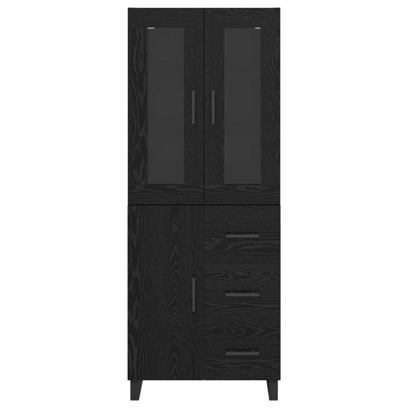 Casa si Gradina - Mobilier - Comode si corpuri - Corpuri bucatarie - Bufet Pe perete Stejar Negru 69,5 x 34 x 180 cm Lemn compozit - Infinity.ro