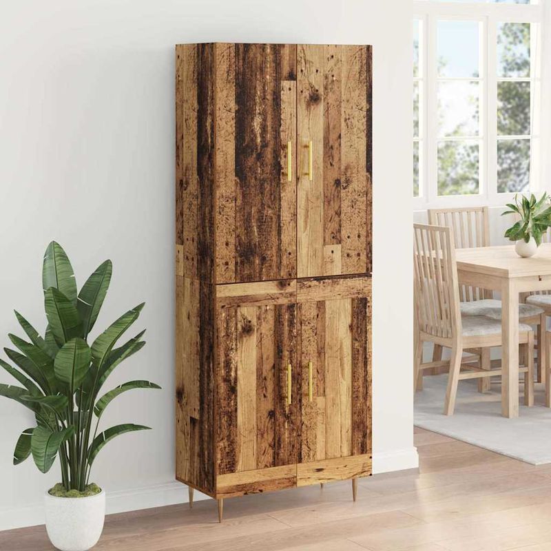 Casa si Gradina - Mobilier - Comode si corpuri - Corpuri bucatarie - Bufet Pe perete Lemn Vechi 69,5 x 34 x 180 cm Lemn compozit - Infinity.ro