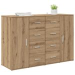 Casa si Gradina - Mobilier - Comode si corpuri - Comode - Bufeturi Corona 2 pcs Stejar Artizanal 59 x 39 x 80 cm - Infinity.ro