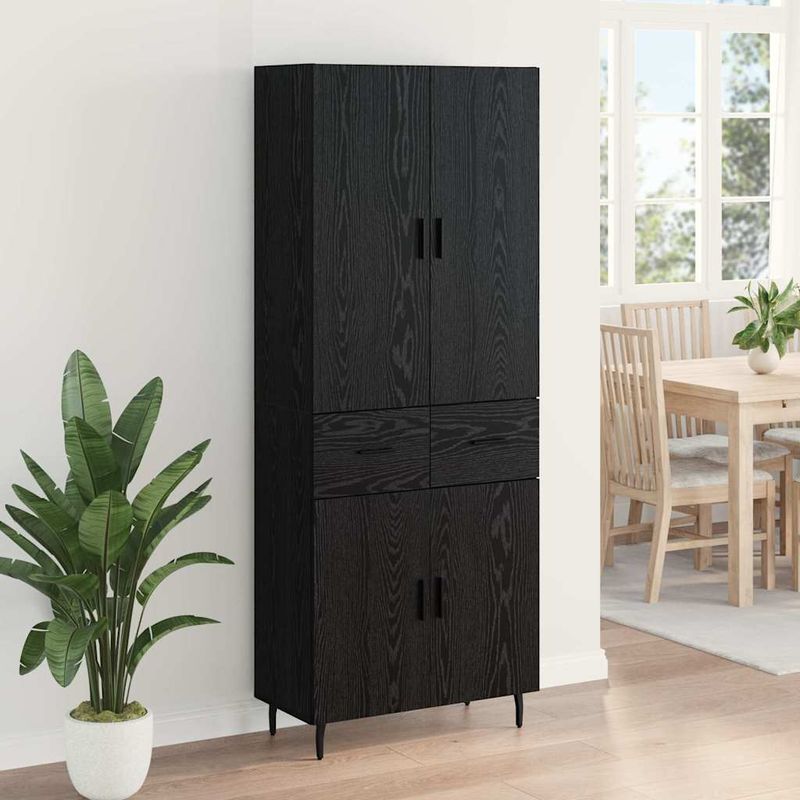 Casa si Gradina - Mobilier - Comode si corpuri - Comode - Bufet 2 pcs Stejar negru 69,5 x 34 x 180 cm Lemn compozit - Infinity.ro