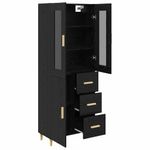 Casa si Gradina - Mobilier - Comode si corpuri - Comode - Bufet Pe perete cu sertar 2 pcs Stejar Negru Lemn compozit - Infinity.ro