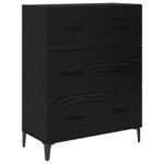 Casa si Gradina - Mobilier - Comode si corpuri - Comode - Bufet Pe perete Stejar Negru 69,5 x 34 x 180 cm Lemn compozit - Infinity.ro