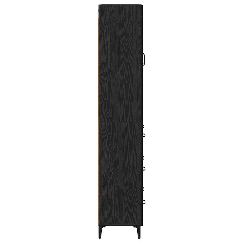 Casa si Gradina - Mobilier - Comode si corpuri - Comode - Bufet Pe perete Stejar Negru 69,5 x 34 x 180 cm Lemn compozit - Infinity.ro