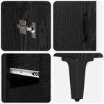 Casa si Gradina - Mobilier - Comode si corpuri - Comode - Bufet Pe perete Stejar Negru 69,5 x 34 x 180 cm Lemn compozit - Infinity.ro