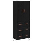 Casa si Gradina - Mobilier - Comode si corpuri - Comode - Bufet Pe perete Stejar Negru 69,5 x 34 x 180 cm Lemn compozit - Infinity.ro