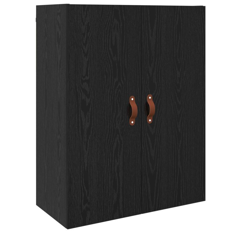 Casa si Gradina - Mobilier - Comode si corpuri - Comode - Bufet Pe perete Stejar Negru 69,5 x 34 x 180 cm Lemn compozit - Infinity.ro