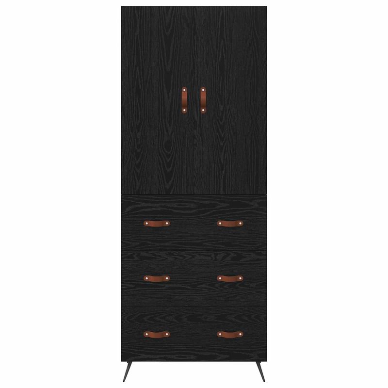 Casa si Gradina - Mobilier - Comode si corpuri - Comode - Bufet Pe perete Stejar Negru 69,5 x 34 x 180 cm Lemn compozit - Infinity.ro