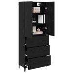 Casa si Gradina - Mobilier - Comode si corpuri - Corpuri bucatarie - Bufet Pe perete Stejar Negru 69,5 x 34 x 180 cm Lemn compozit - Infinity.ro