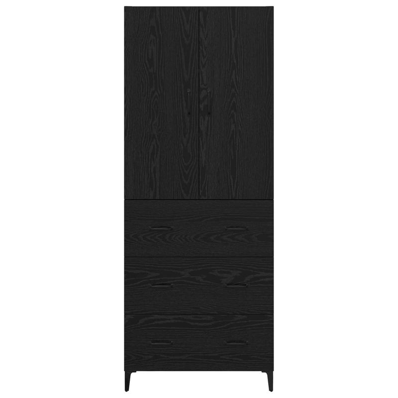 Casa si Gradina - Mobilier - Comode si corpuri - Corpuri bucatarie - Bufet Pe perete Stejar Negru 69,5 x 34 x 180 cm Lemn compozit - Infinity.ro