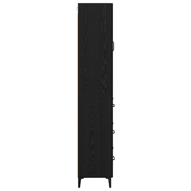 Casa si Gradina - Mobilier - Comode si corpuri - Corpuri bucatarie - Bufet Pe perete Stejar Negru 69,5 x 34 x 180 cm Lemn compozit - Infinity.ro