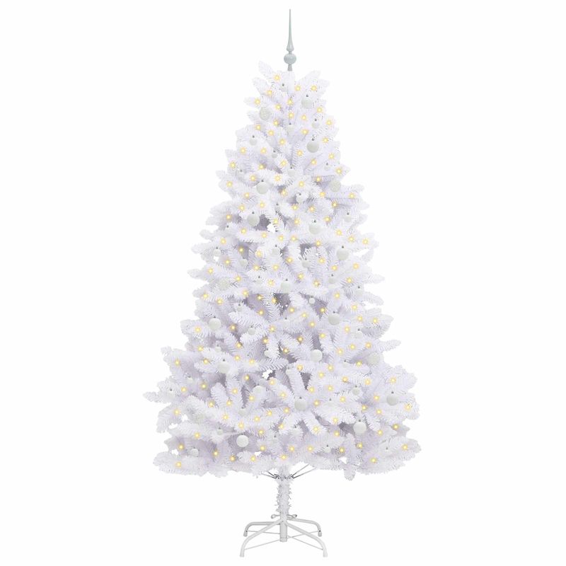 Casa si Gradina - Decoratiuni - Decoratiuni de sezon - Brad de Craciun artificial cu ramuri articulare Alb 240 cm - Infinity.ro