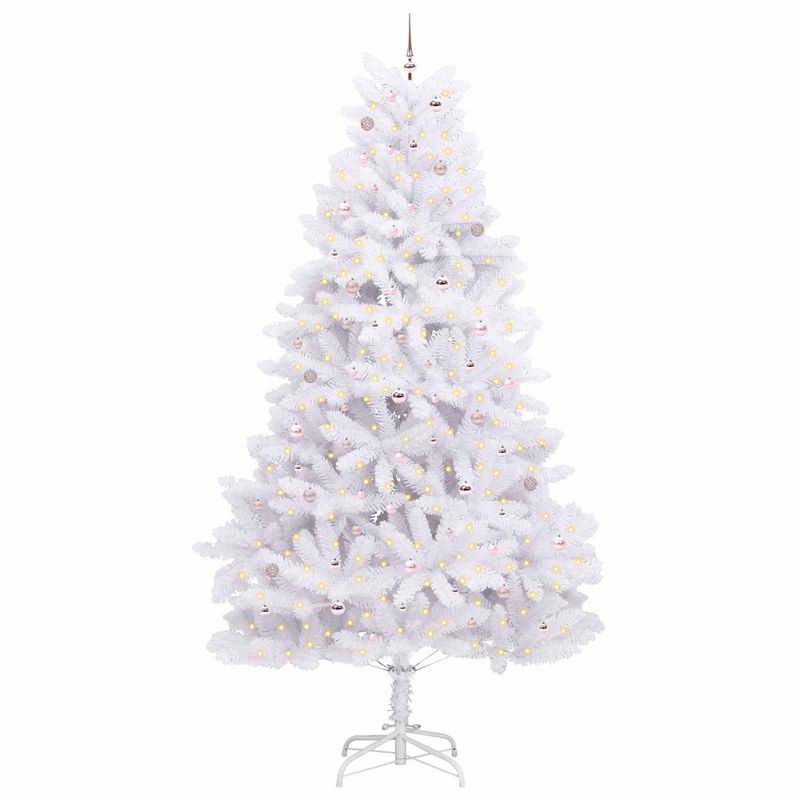 Casa si Gradina - Decoratiuni - Decoratiuni de sezon - Brad de Craciun artificial cu ramuri articulare Alb 300 cm - Infinity.ro