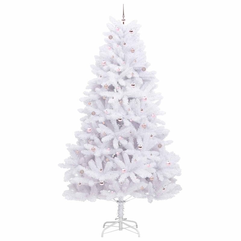 Casa si Gradina - Decoratiuni - Decoratiuni de sezon - Brad de Craciun artificial cu ramuri articulare Alb 300 cm - Infinity.ro