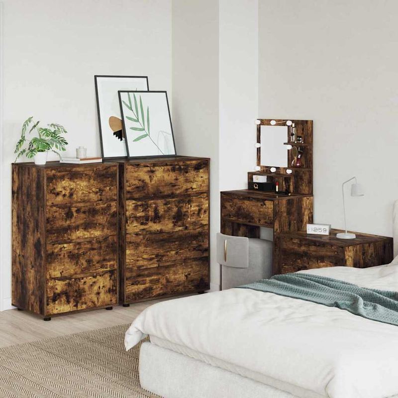 Casa si Gradina - Mobilier - Dulapuri si sifoniere - Dulapuri - Dulapuri de depozitare 2 pcs Stejar fumuriu 60 x 48 x 105 cm - Infinity.ro