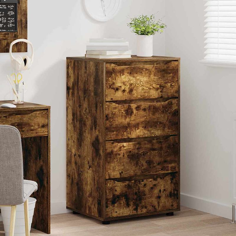 Casa si Gradina - Mobilier - Dulapuri si sifoniere - Dulapuri - Dulapuri de depozitare 2 pcs Stejar fumuriu 60 x 48 x 105 cm - Infinity.ro