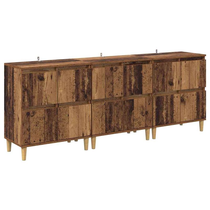 Casa si Gradina - Mobilier - Comode si corpuri - Comode - Bufeturi 3 pcs Lemn Vechi 60 x 35 x 70 cm Lemn compozit - Infinity.ro