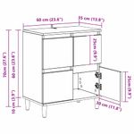 Casa si Gradina - Mobilier - Comode si corpuri - Comode - Bufeturi 3 pcs Lemn Vechi 60 x 35 x 70 cm Lemn compozit - Infinity.ro