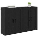 Casa si Gradina - Mobilier - Comode si corpuri - Comode - Usi pentru dulapuri montate pe perete 2 pcs Stejar Negru - Infinity.ro